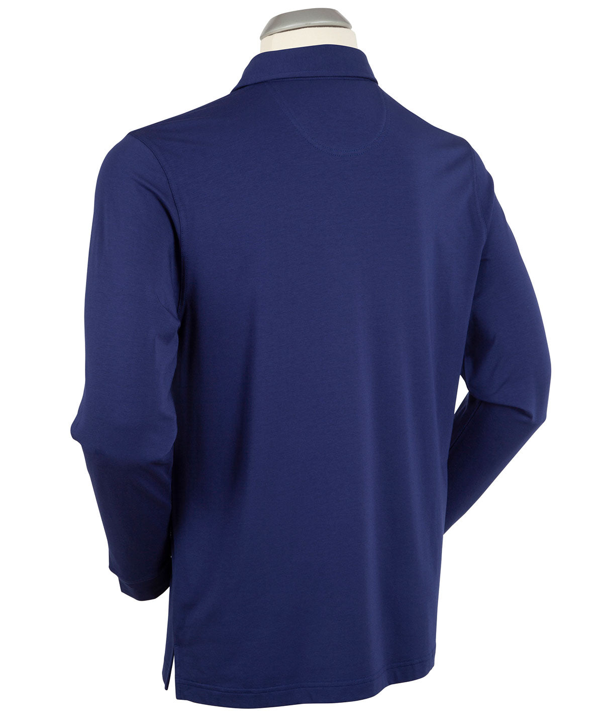 Signature Liquid Cotton Spread Collar Long-Sleeve Polo