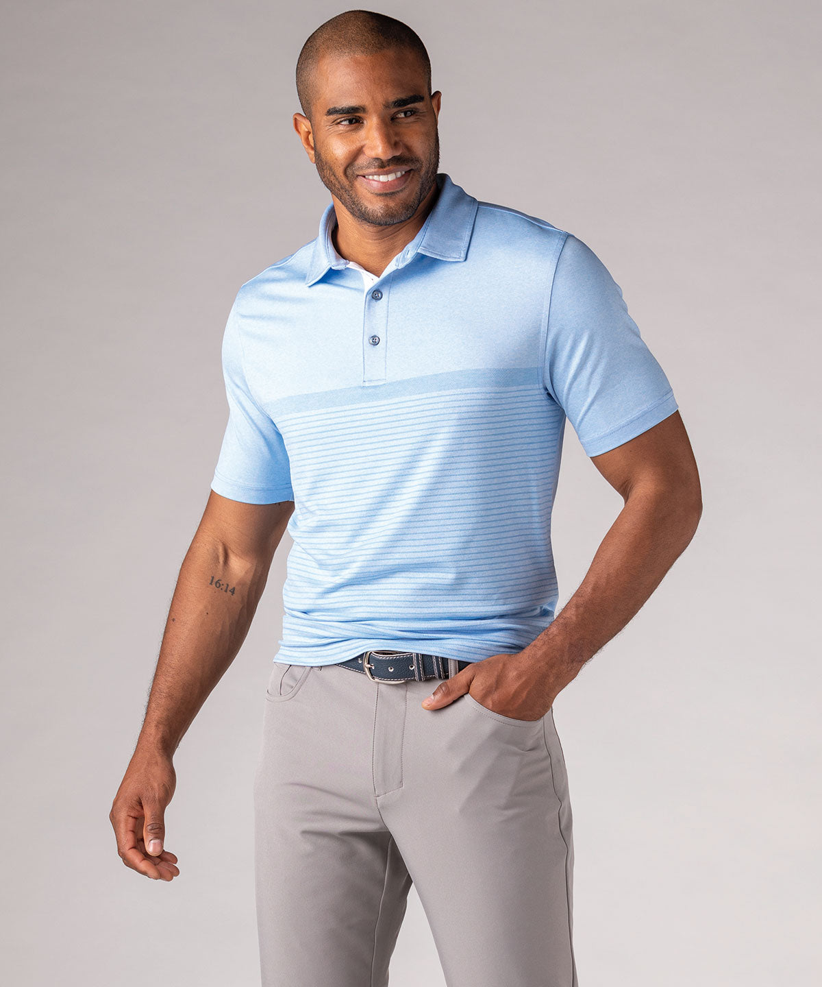 Performance Zuma Jacquard Stripe Polo
