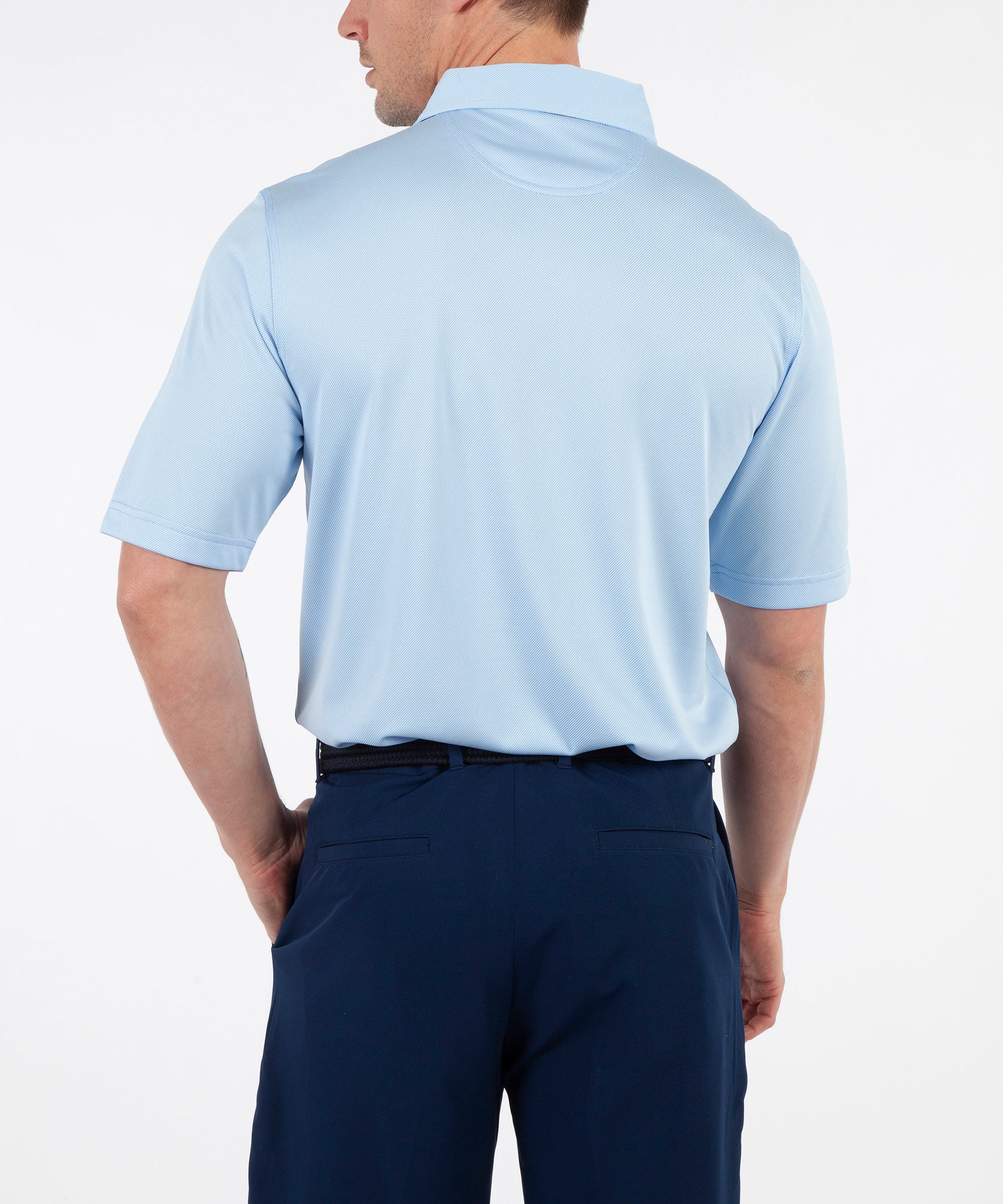 Performance Twill Jacquard Short Sleeve Polo Shirt