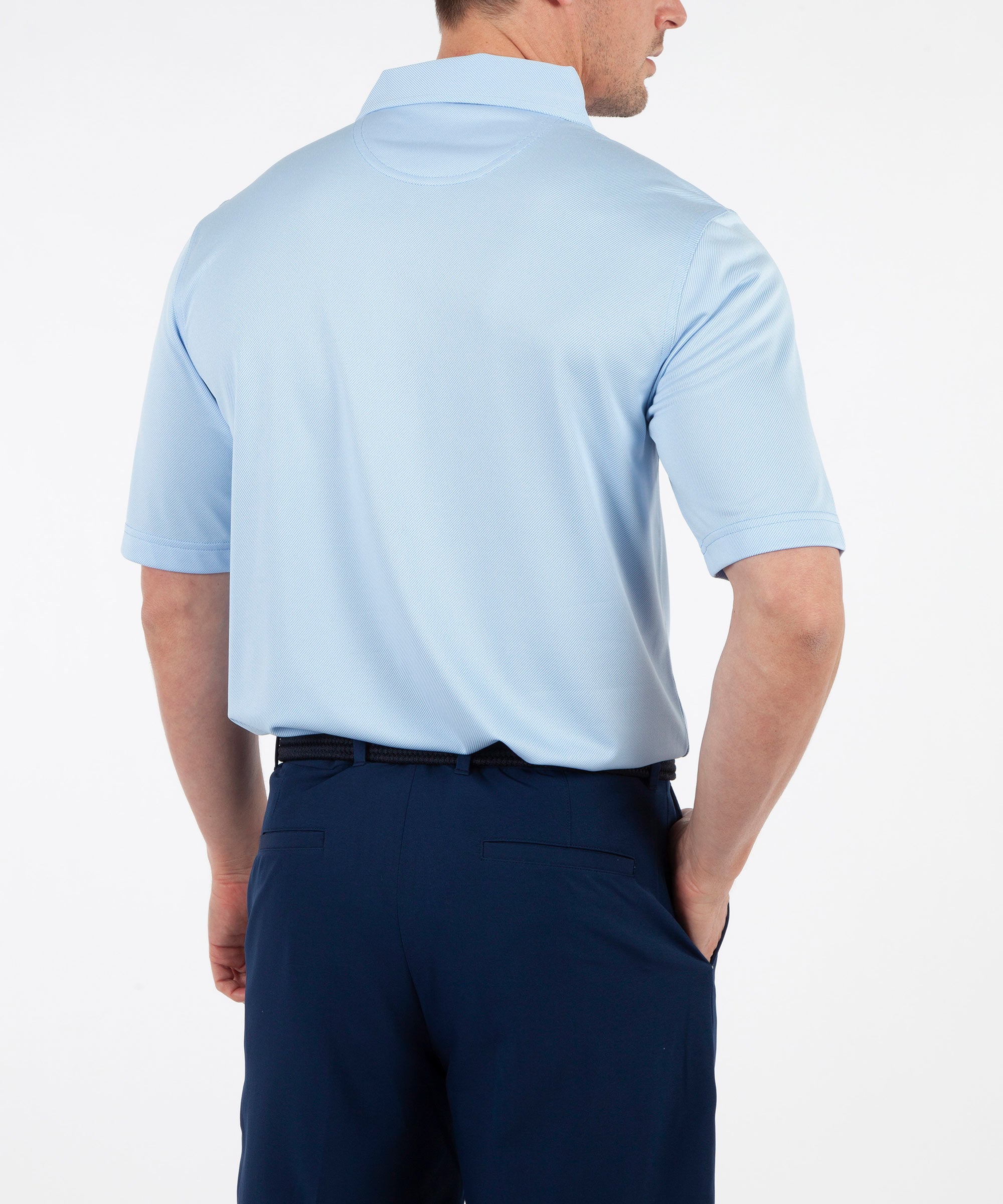 Performance Twill Jacquard Short Sleeve Polo Shirt
