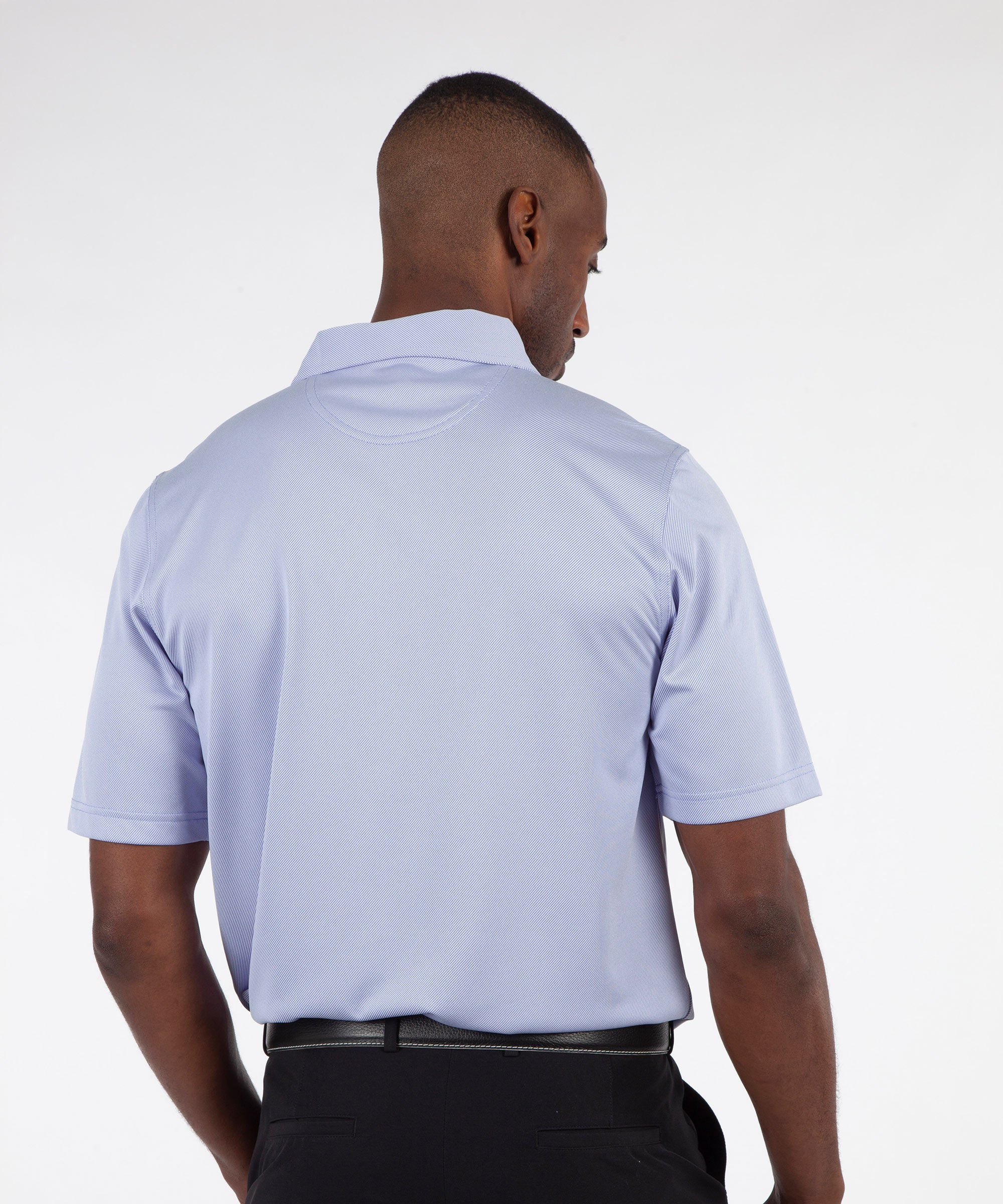 Performance Twill Jacquard Short Sleeve Polo Shirt