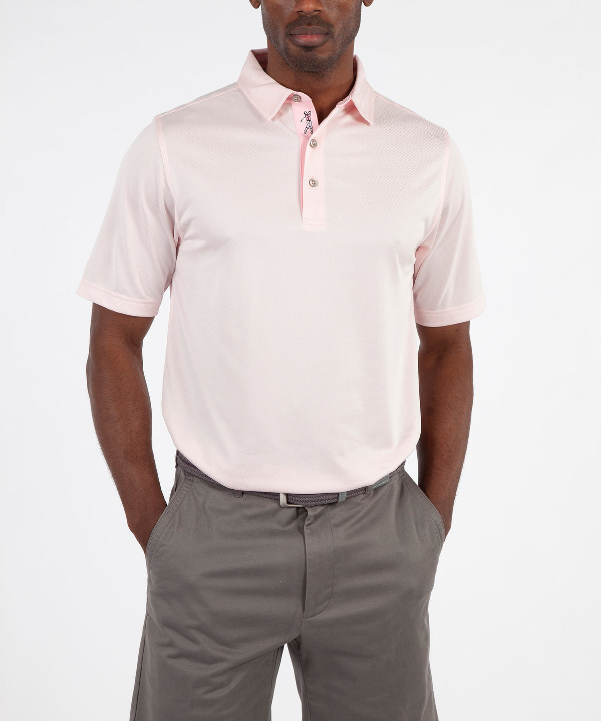 Performance Twill Jacquard Short Sleeve Polo Shirt