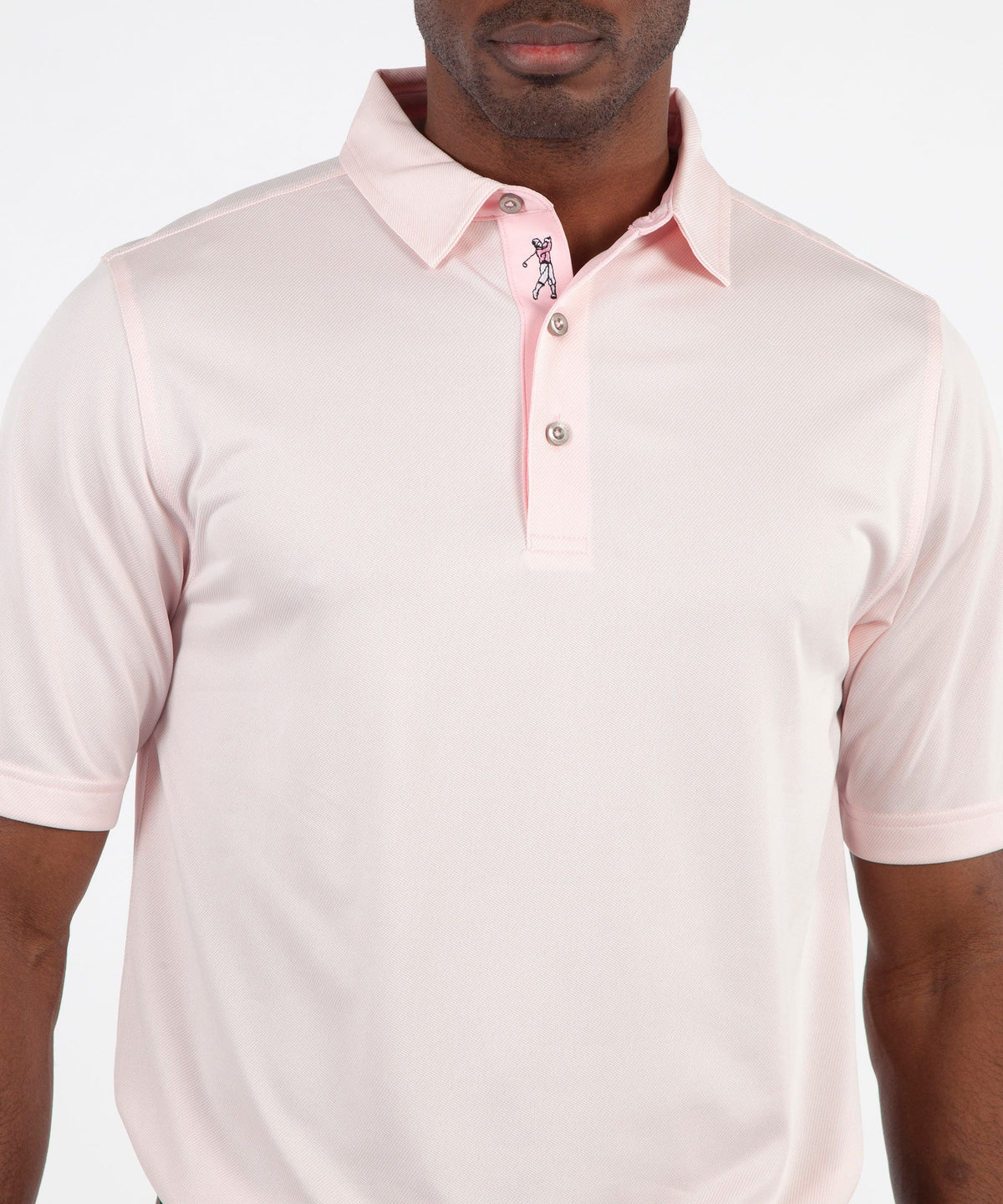 Performance Twill Jacquard Short Sleeve Polo Shirt