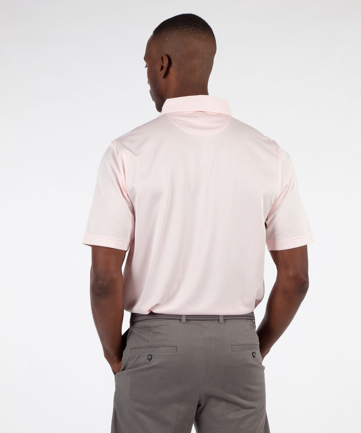 Performance Twill Jacquard Short Sleeve Polo Shirt
