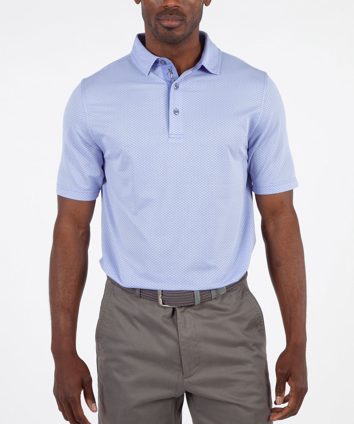 Performance Twill Jacquard Short Sleeve Polo Shirt