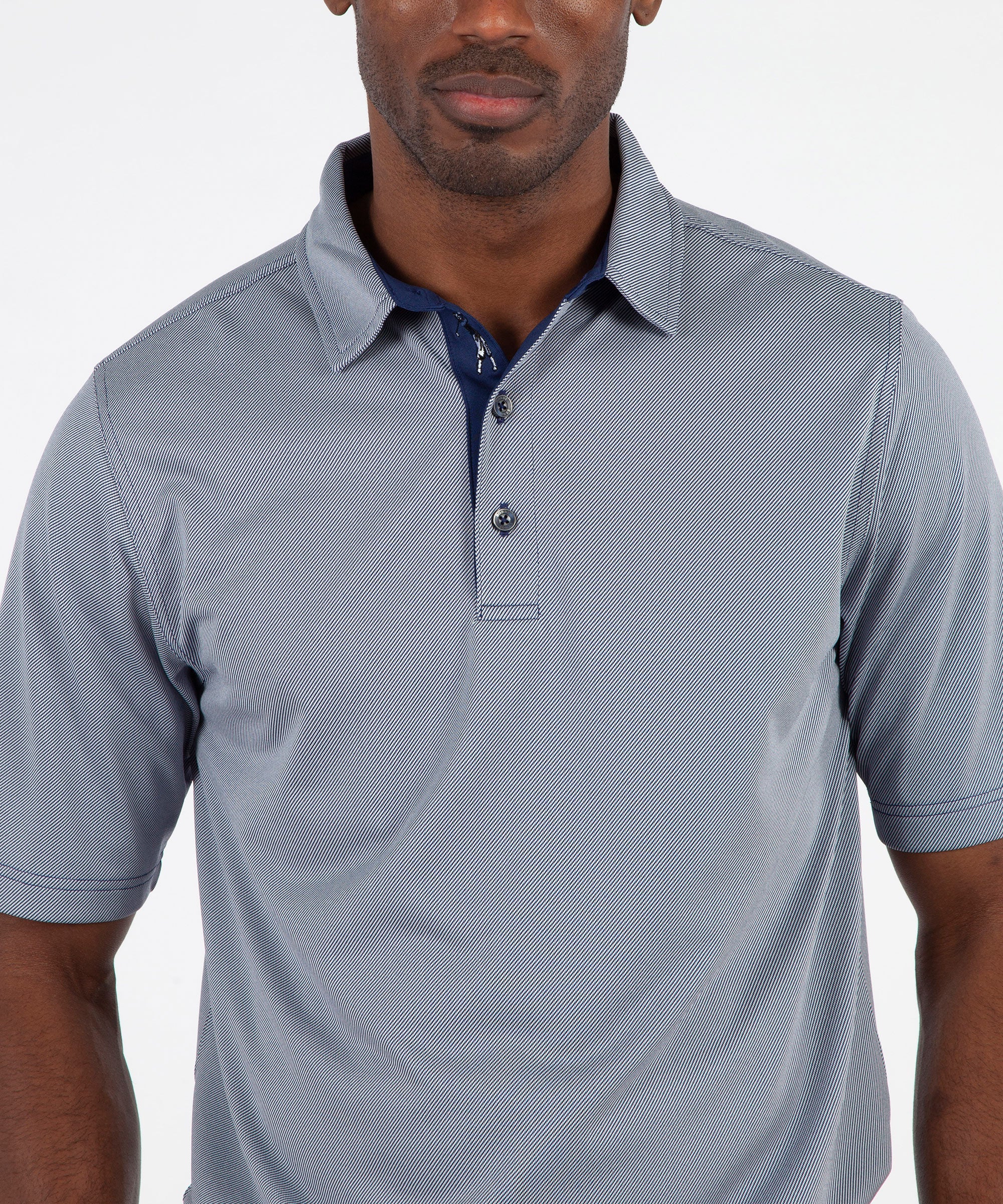 Performance Twill Jacquard Short Sleeve Polo Shirt