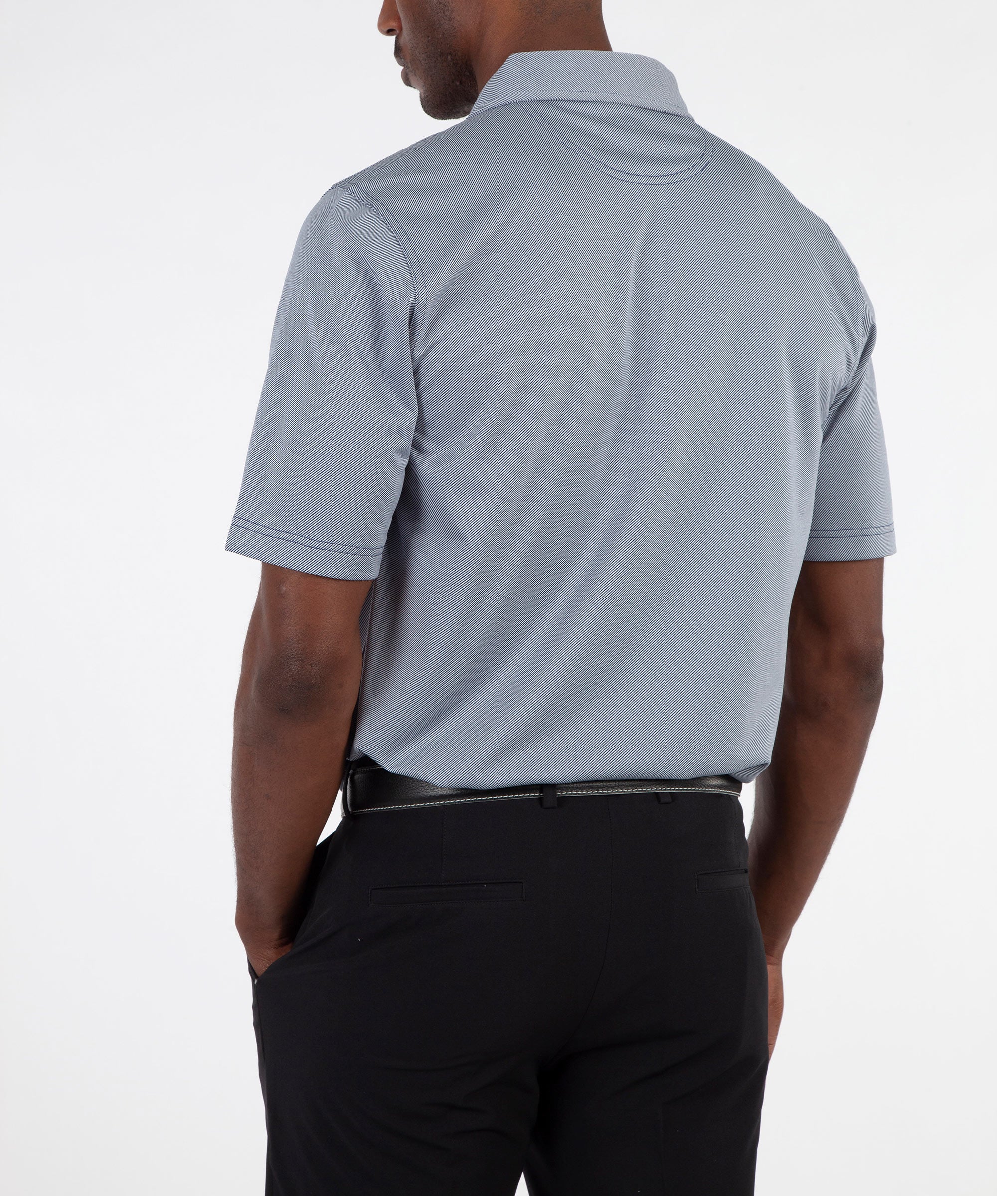 Performance Twill Jacquard Short Sleeve Polo Shirt