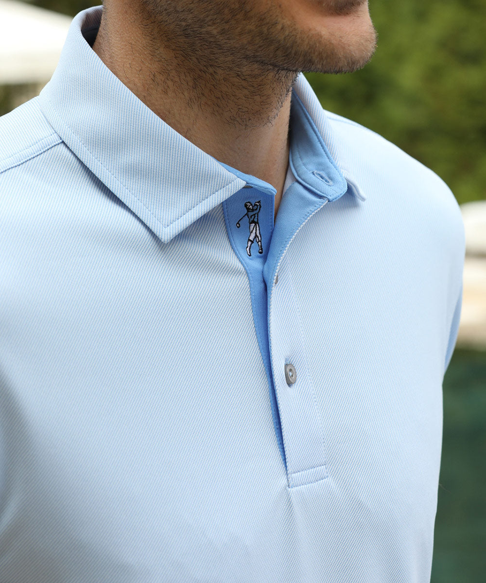 Performance Twill Jacquard Short Sleeve Polo Shirt