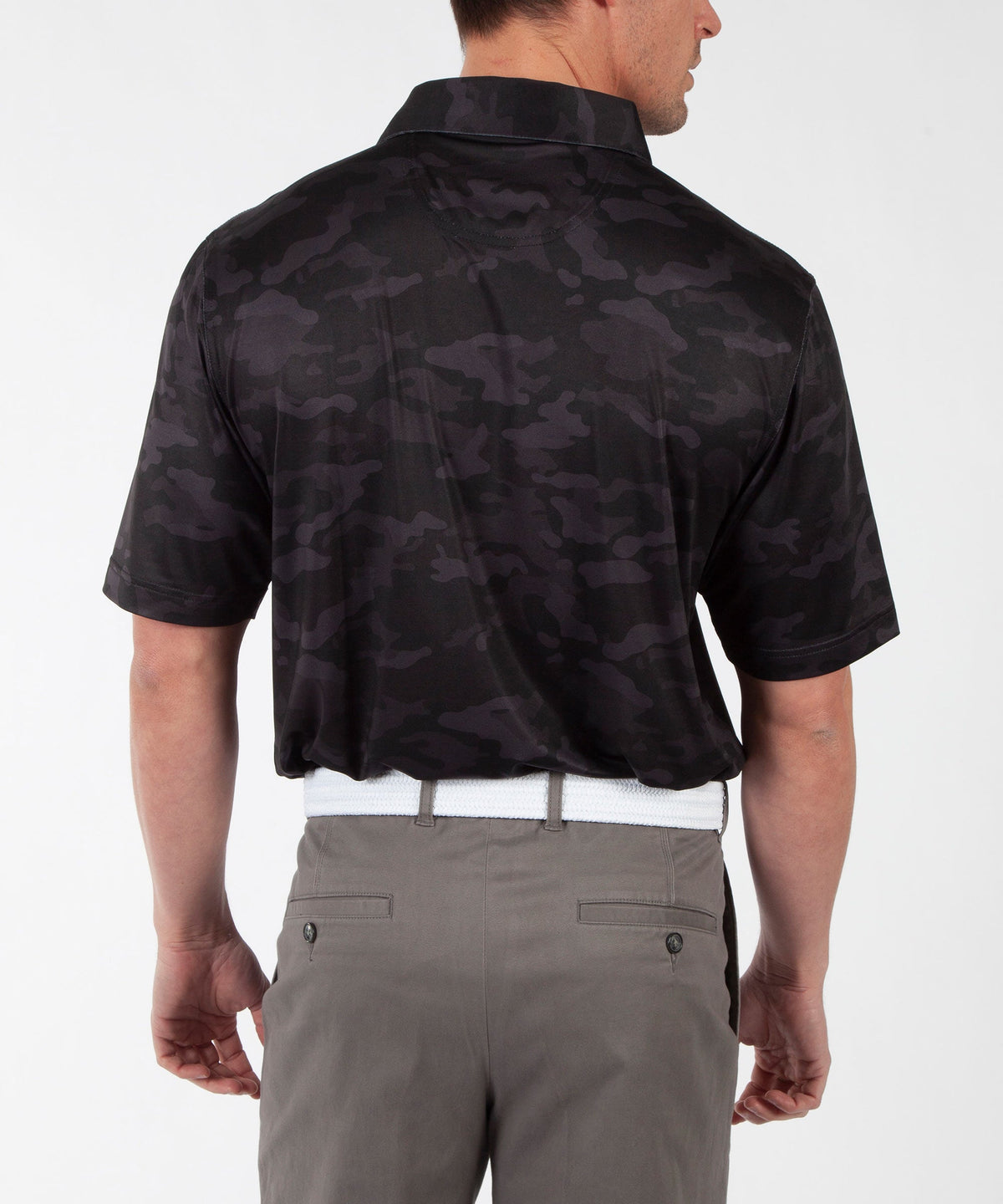 Performance Camo Print Short Sleeve Polo Shirt