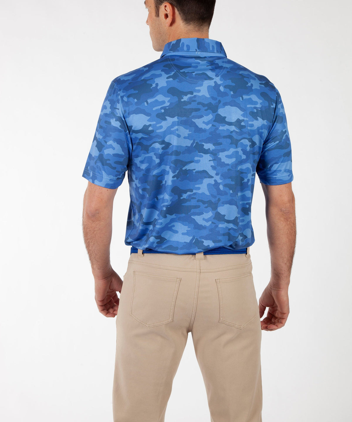 Performance Camo Print Short Sleeve Polo Shirt