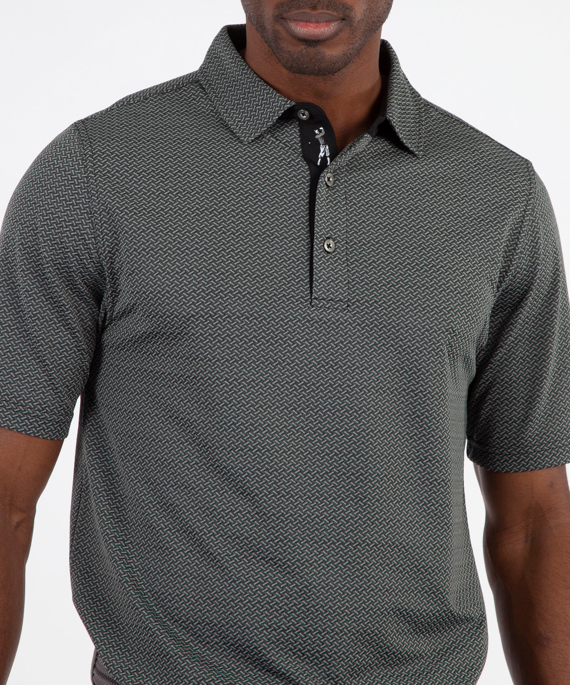 Performance Geo Jacquard Short Sleeve Polo Shirt