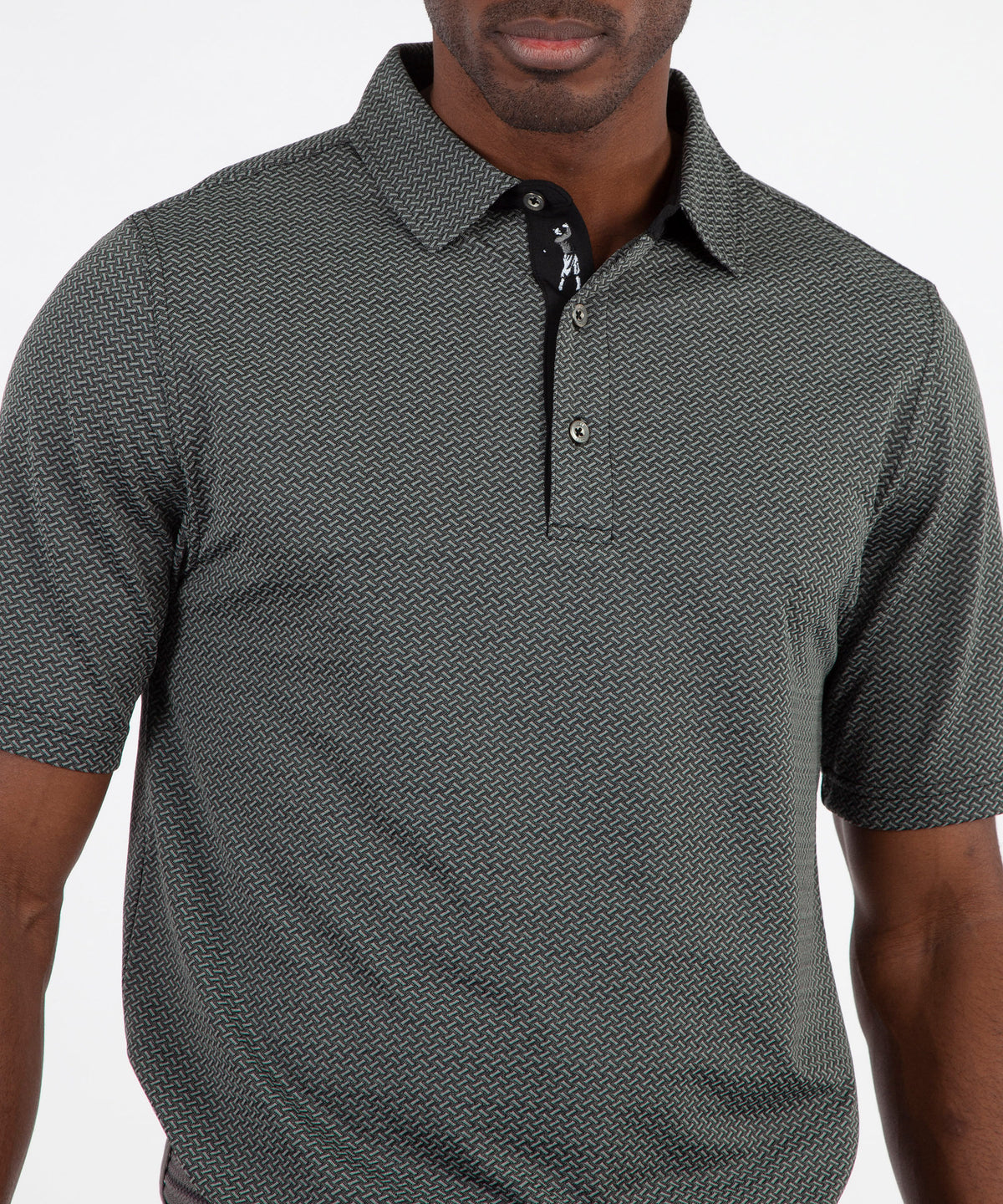 Performance Geo Jacquard Short Sleeve Polo Shirt
