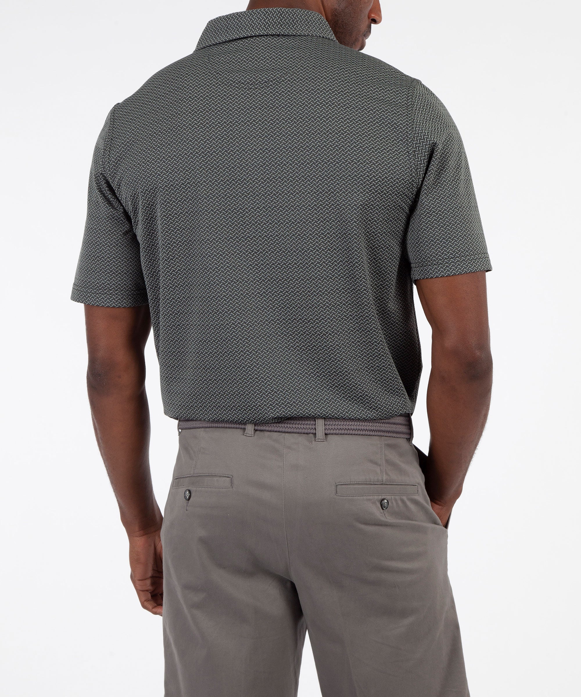 Performance Geo Jacquard Short Sleeve Polo Shirt