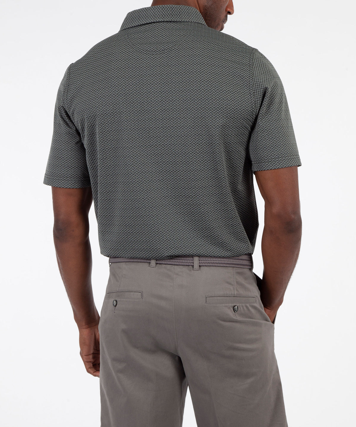 Performance Geo Jacquard Short Sleeve Polo Shirt