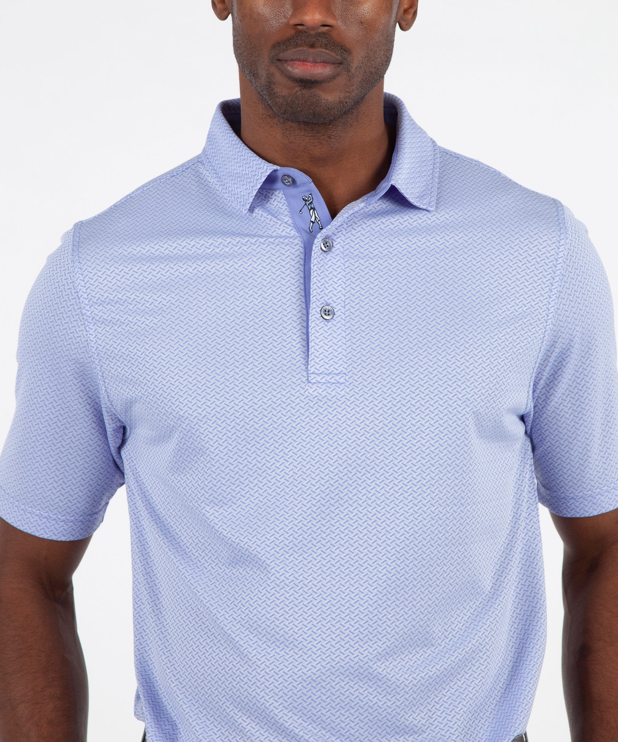 Performance Geo Jacquard Short Sleeve Polo Shirt