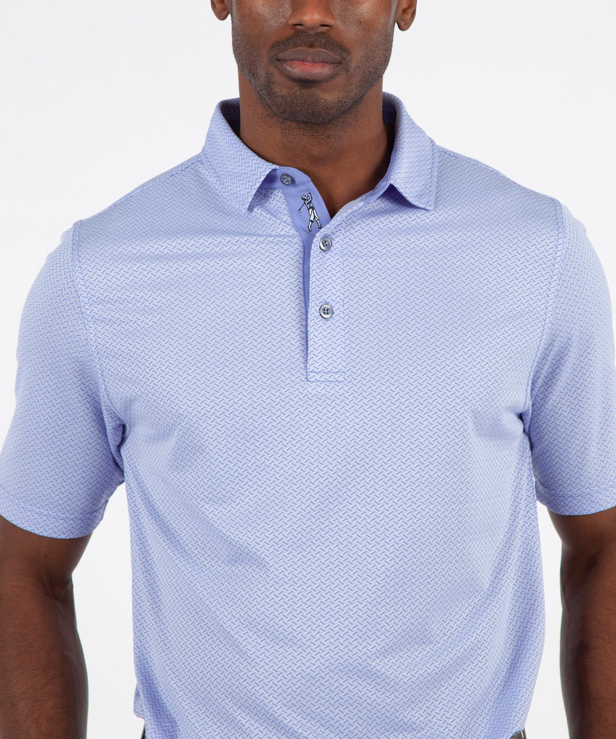Performance Geo Jacquard Short Sleeve Polo Shirt