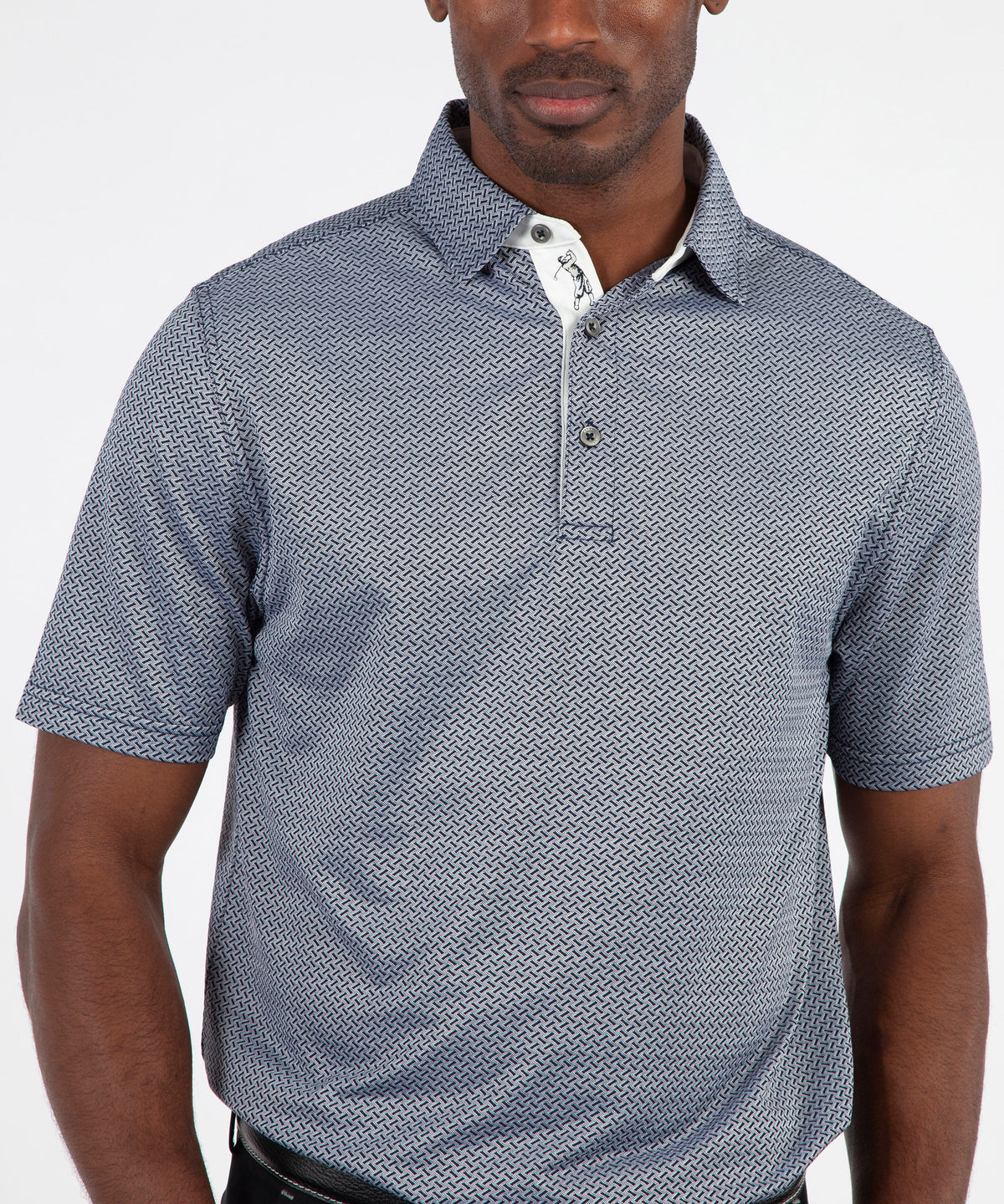 Performance Geo Jacquard Short Sleeve Polo Shirt