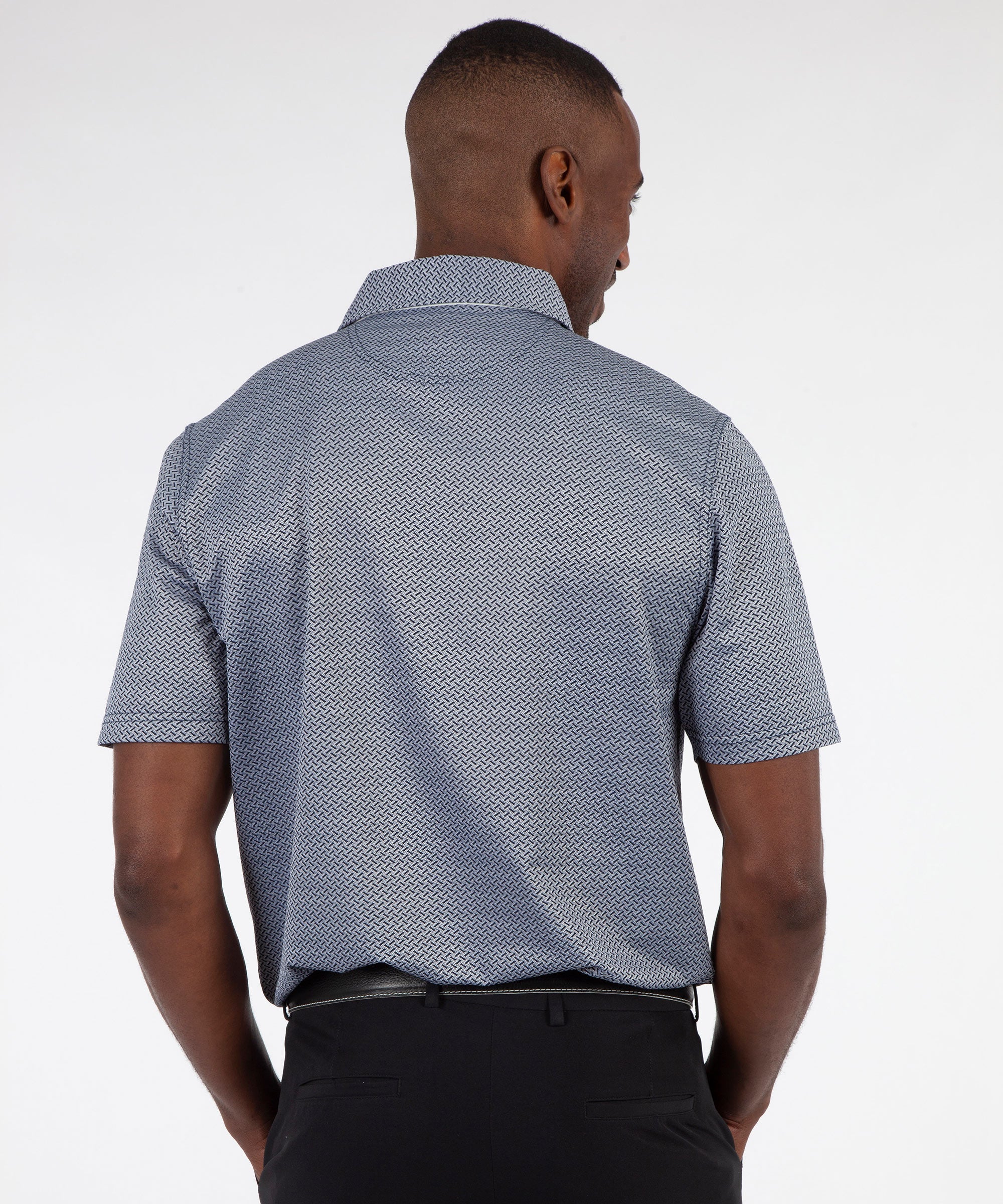 Performance Geo Jacquard Short Sleeve Polo Shirt