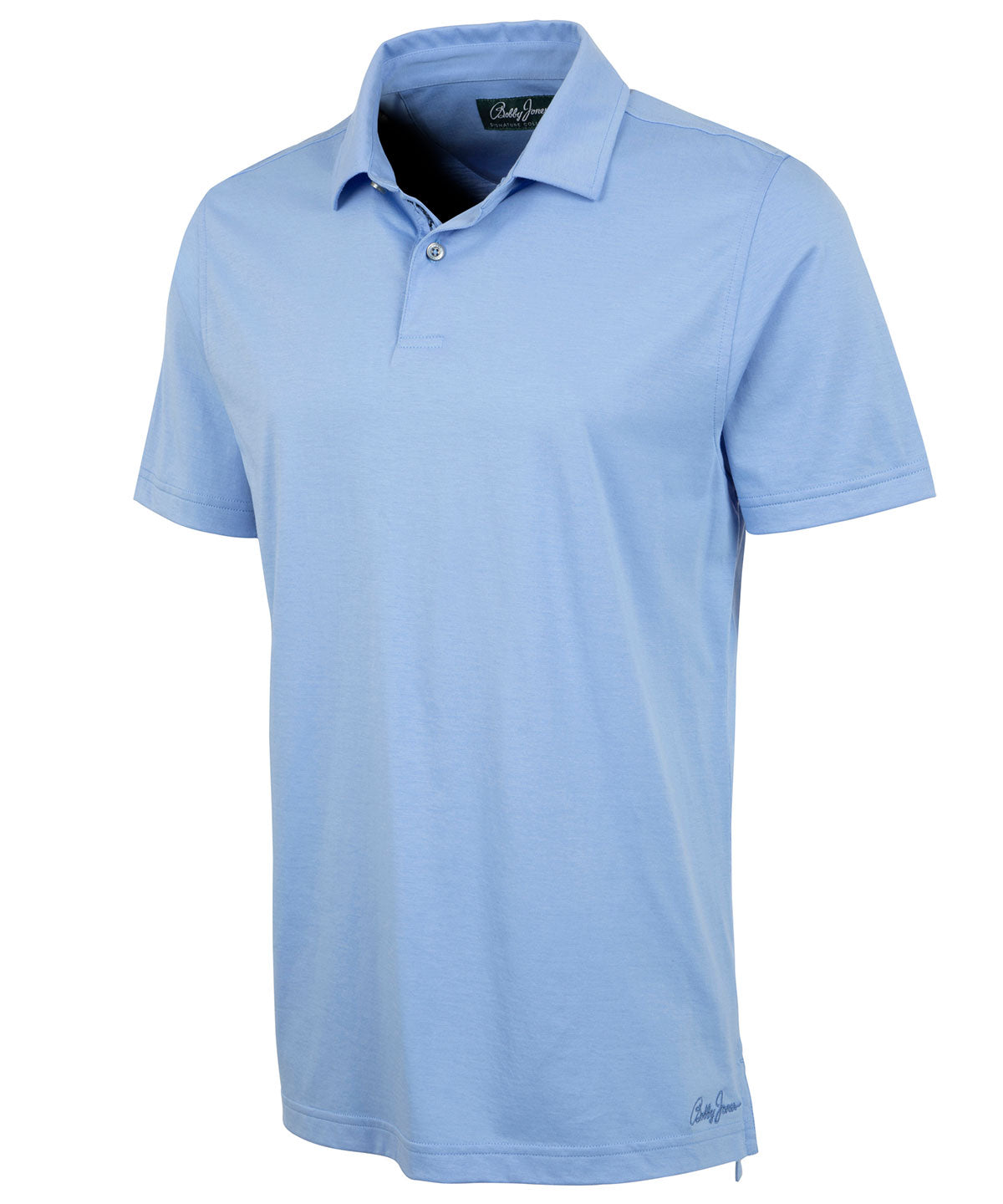 Ultra-Light Peruvian Cotton Two-Button Short-Sleeve Polo Shirt