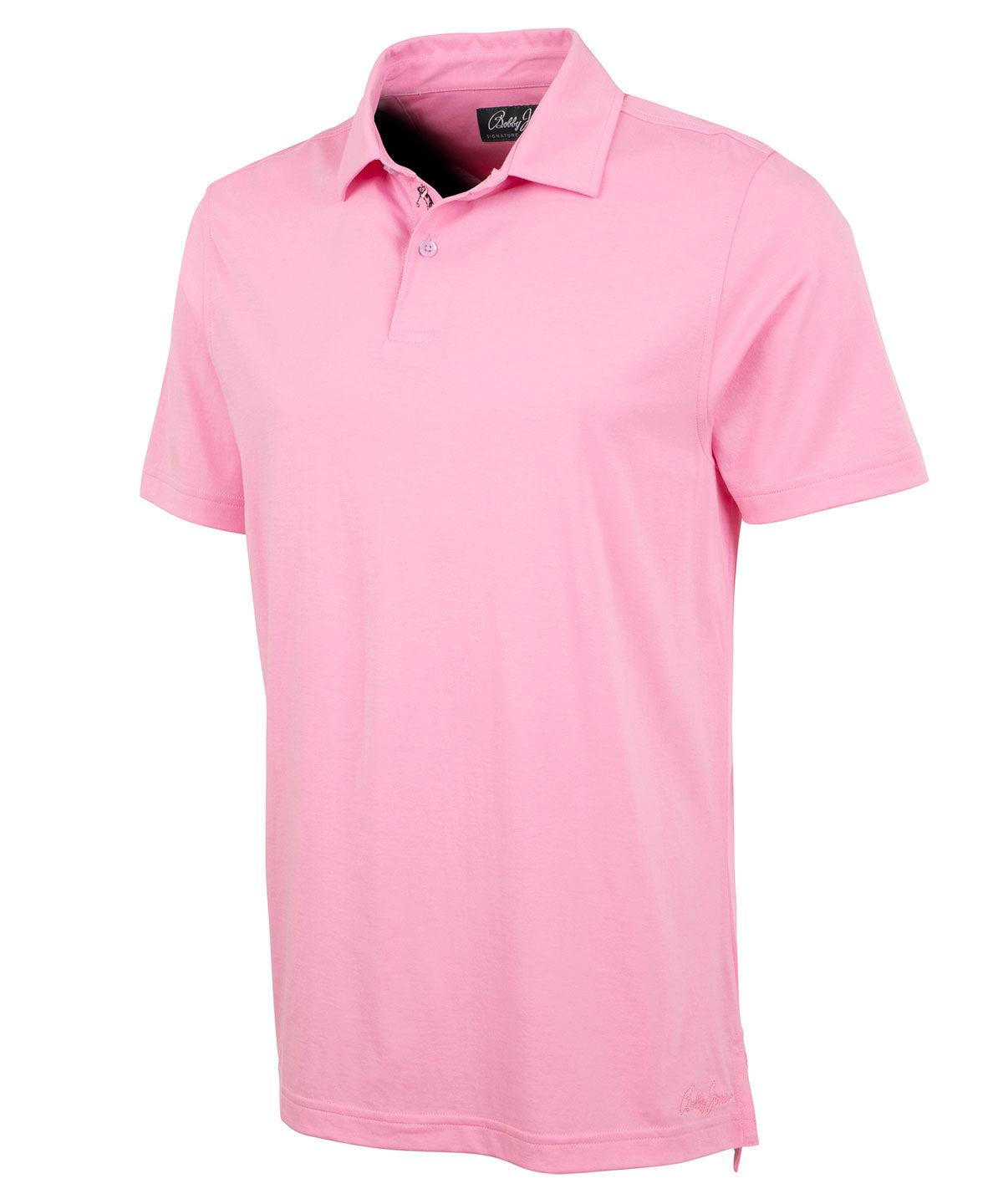 Ultra-Light Peruvian Cotton Two-Button Short-Sleeve Polo Shirt