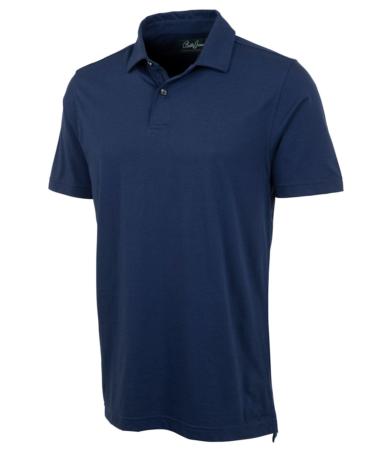 Ultra-Light Peruvian Cotton Two-Button Short-Sleeve Polo Shirt