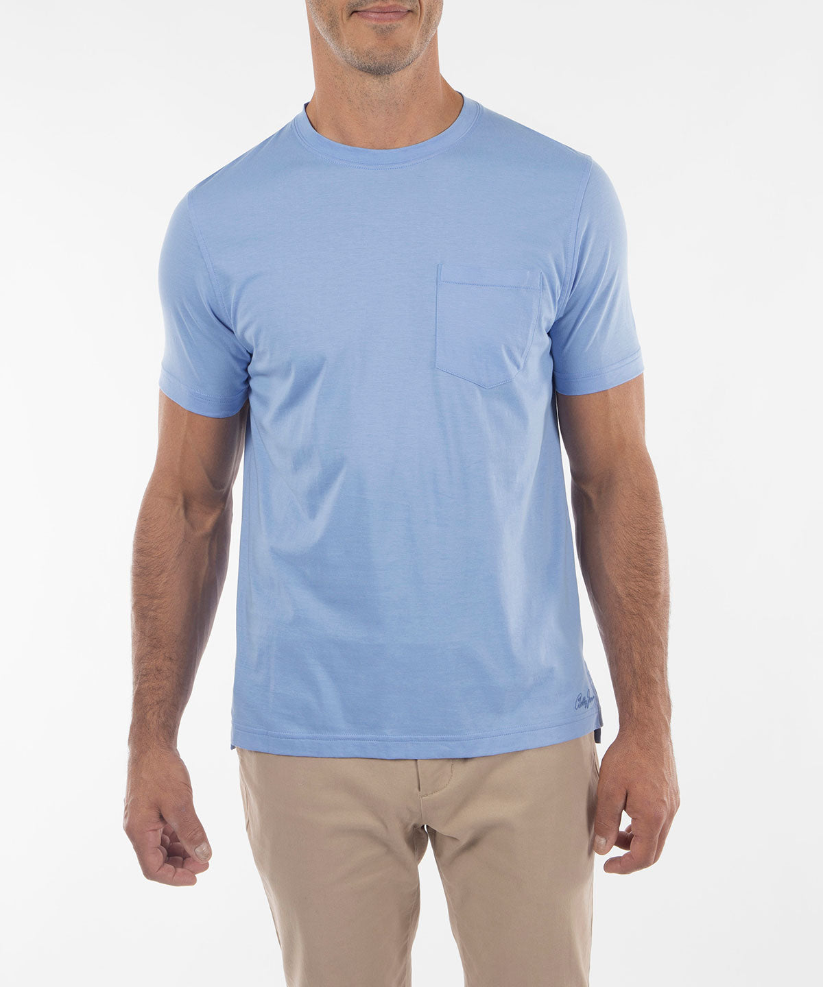 Ultra-Light Peruvian Cotton Short-Sleeve Crew Neck Tee