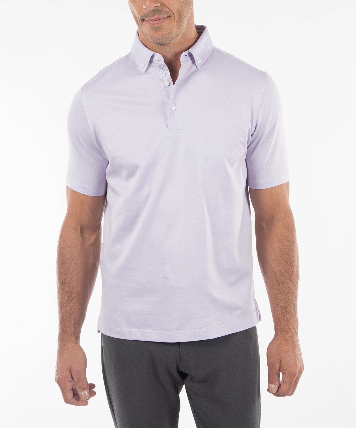 Signature Cotton Knit Short-Sleeve Button-Down Collar Polo