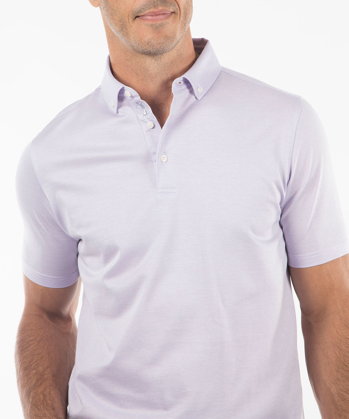 Signature Cotton Knit Short-Sleeve Button-Down Collar Polo