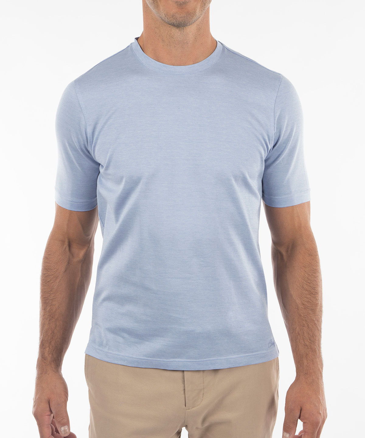 Signature Cotton Knit Short-Sleeve Cabana Tee Shirt