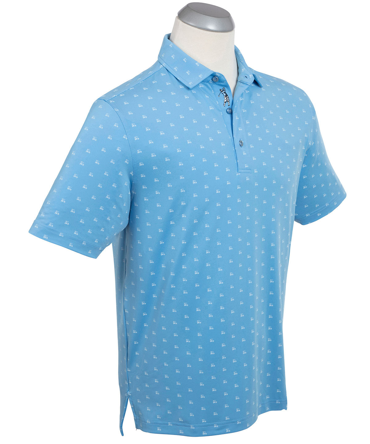 Performance Jersey Golf Cart Print Polo Shirt