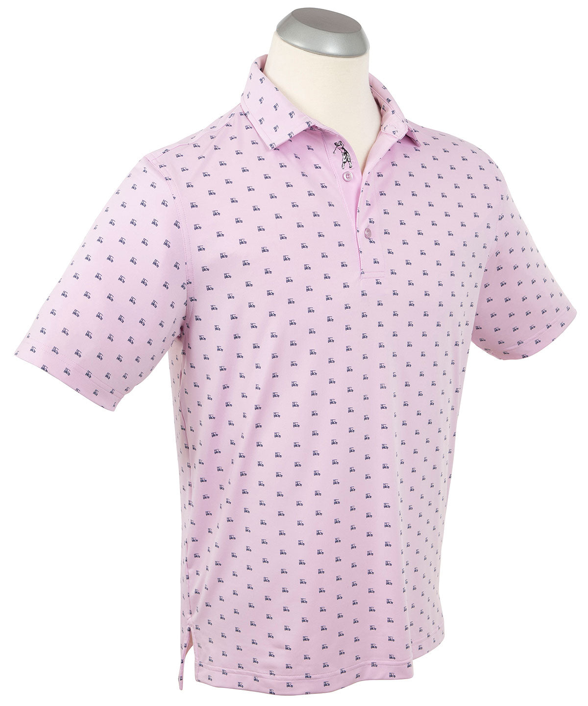 Performance Jersey Golf Cart Print Polo Shirt