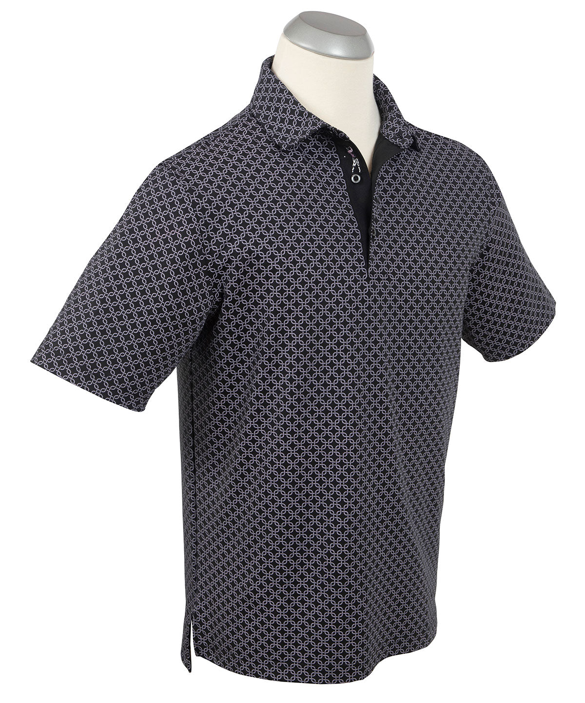 Performance Jersey Geometric Print Polo