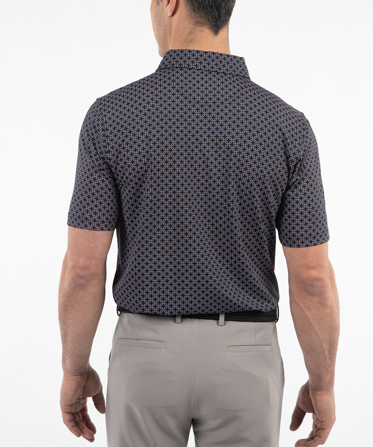 Performance Jersey Geometric Print Polo