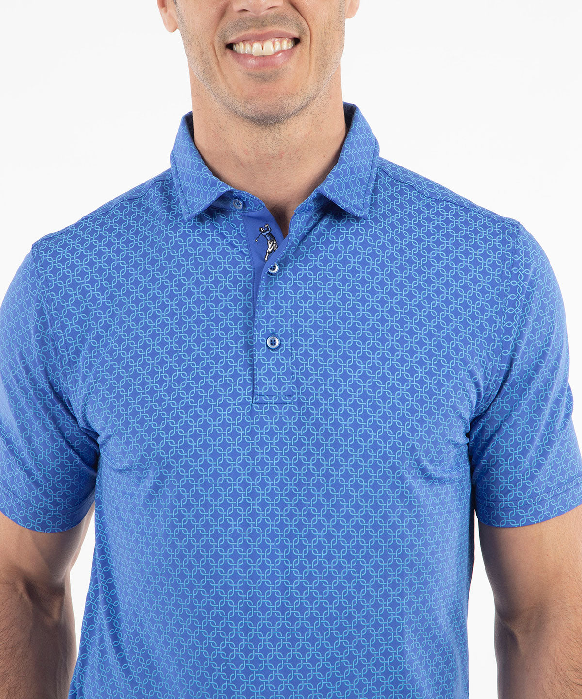 Performance Jersey Geometric Print Polo