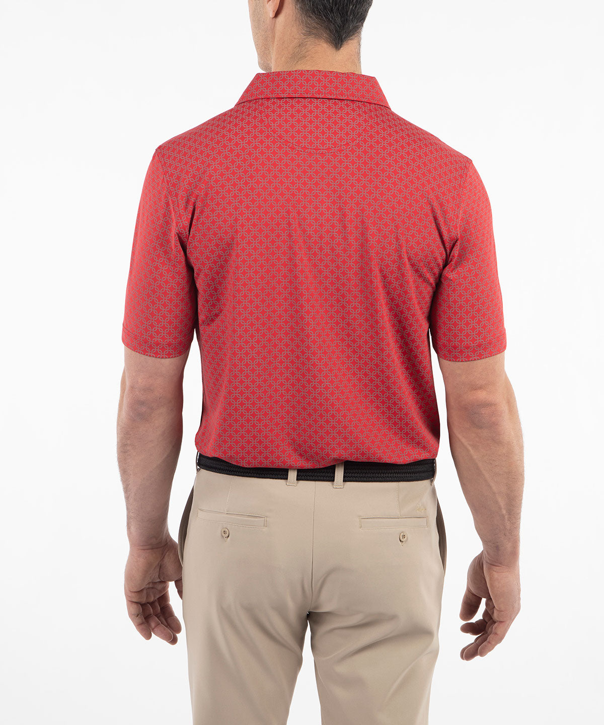 Performance Jersey Geometric Print Polo