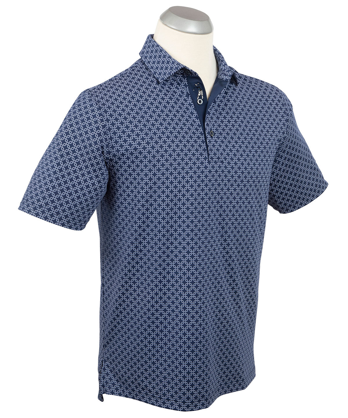 Performance Jersey Geometric Print Polo