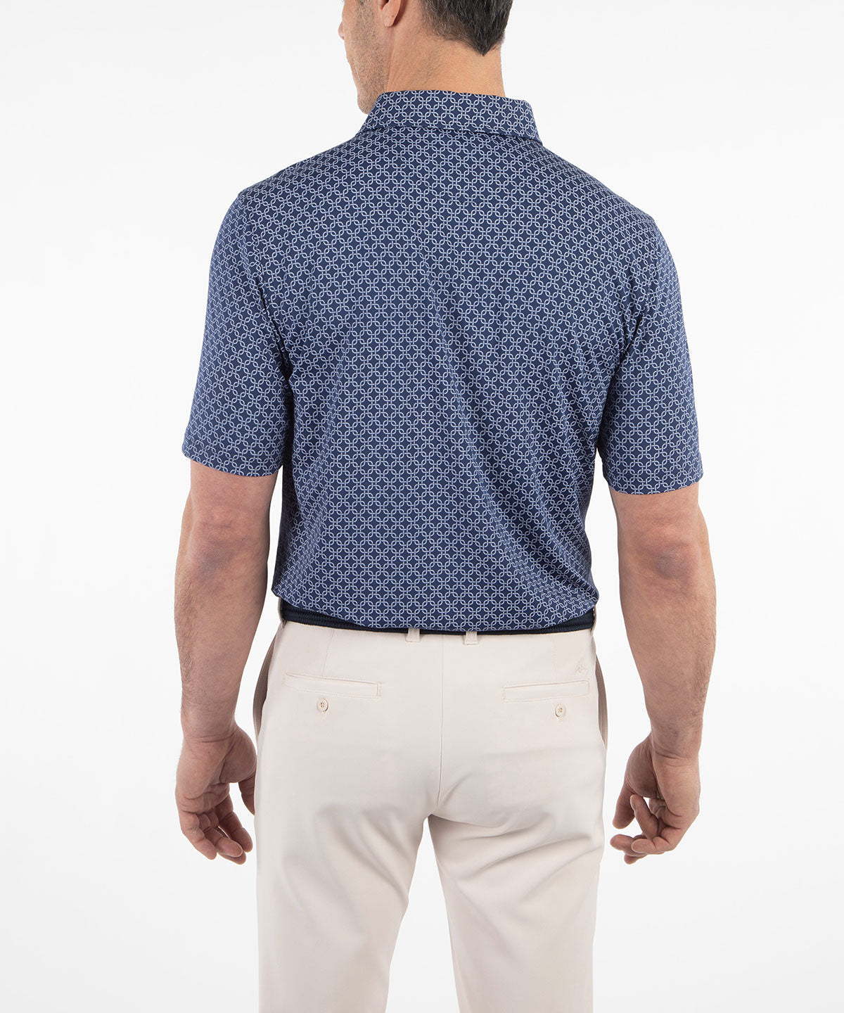 Performance Jersey Geometric Print Polo