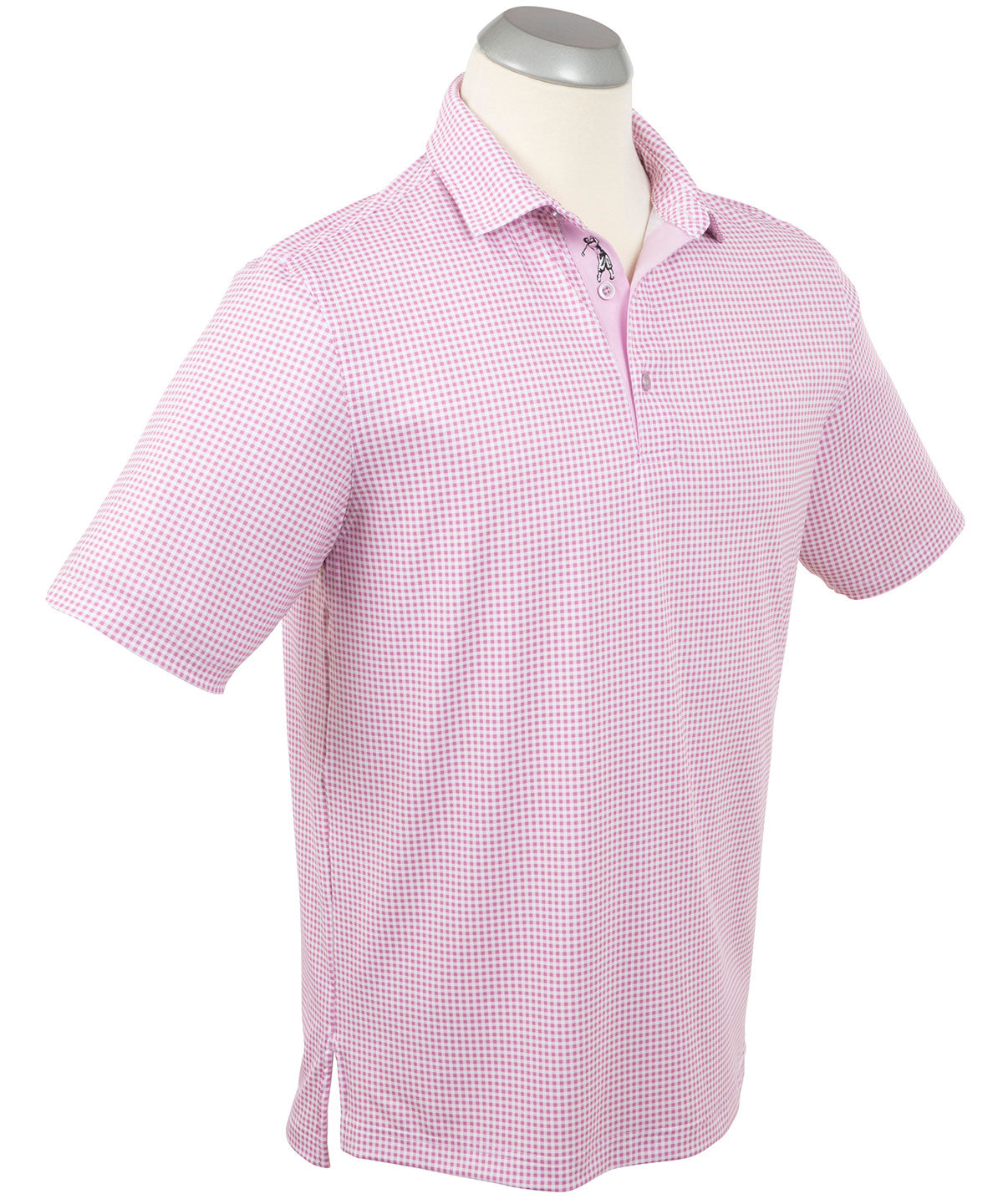 Performance Jersey Gingham Print Polo