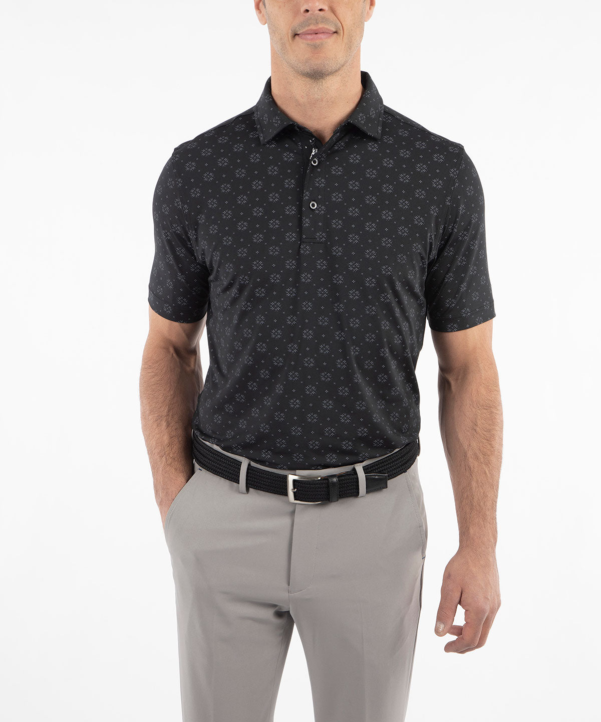 Performance Jersey Floral Print Polo