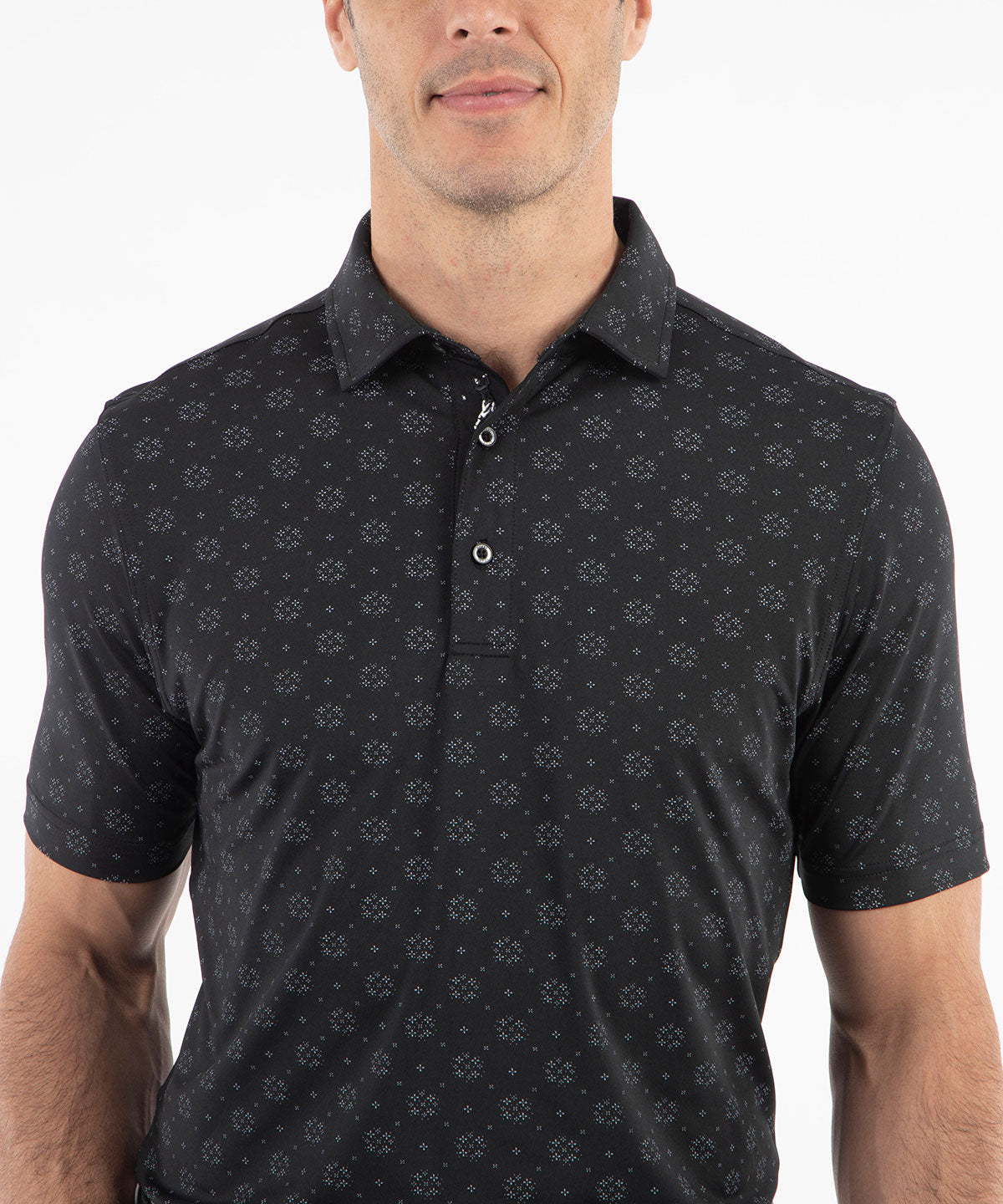 Performance Jersey Floral Print Polo