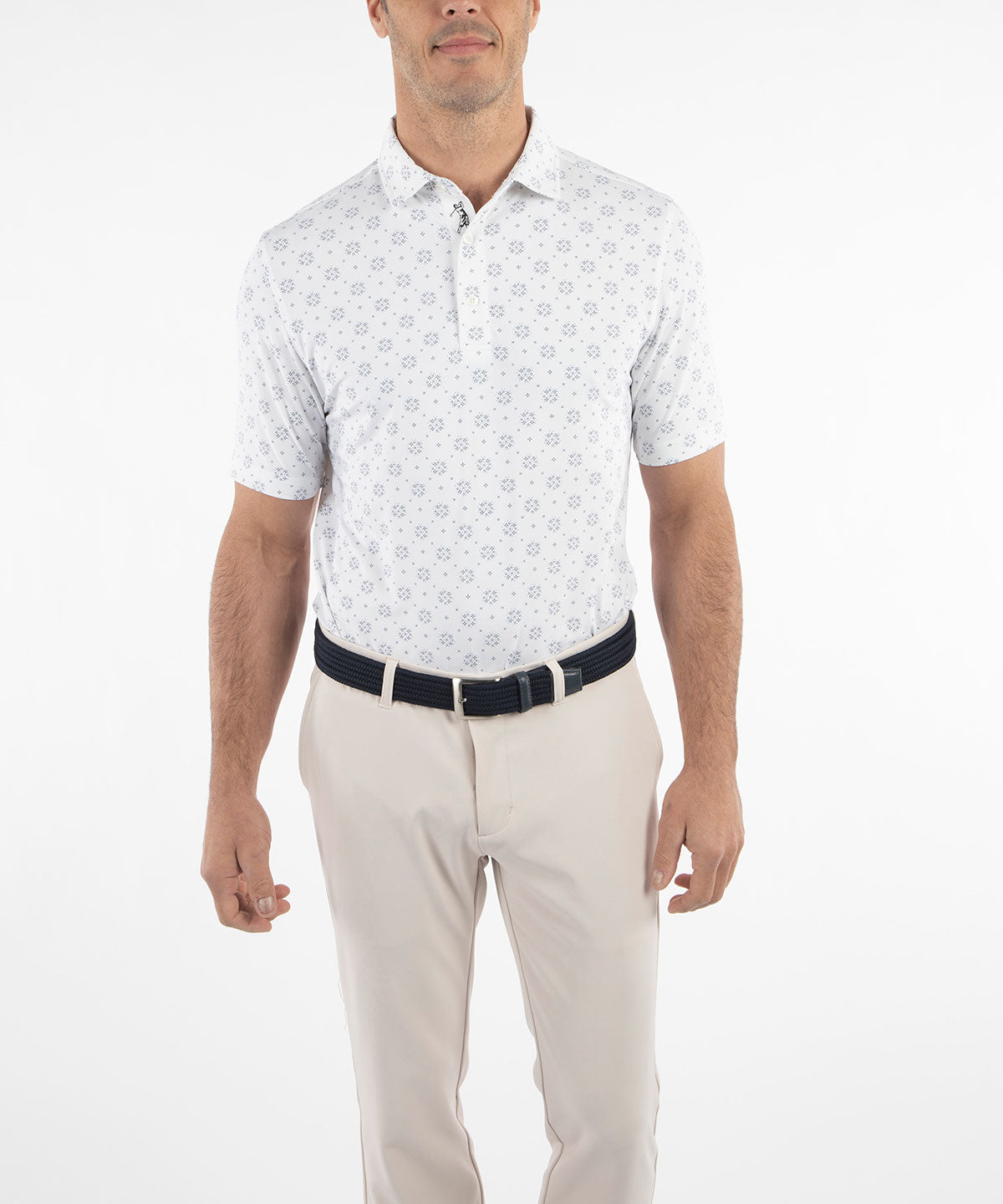 Performance Jersey Floral Print Polo