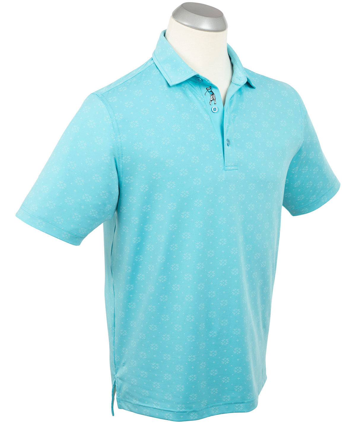 Performance Jersey Floral Print Polo