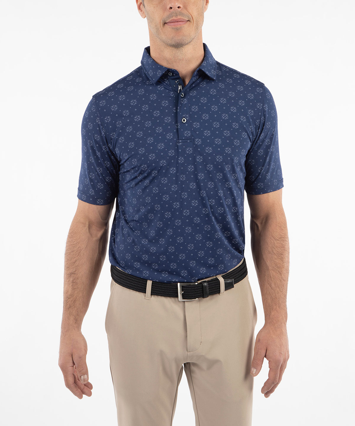 Performance Jersey Floral Print Polo