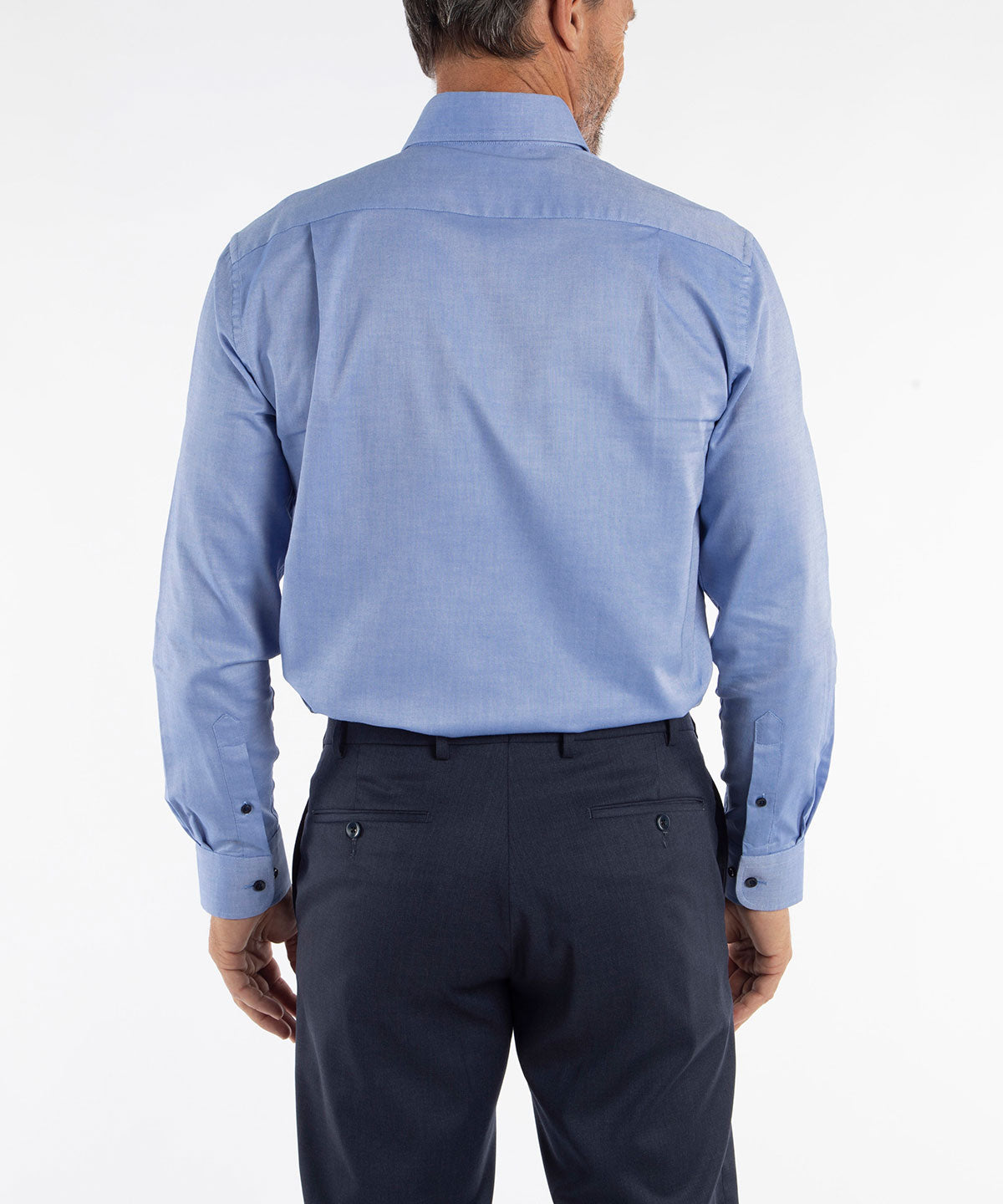 Signature Oxford Long Sleeve Sport Shirt with Contrast Buttons