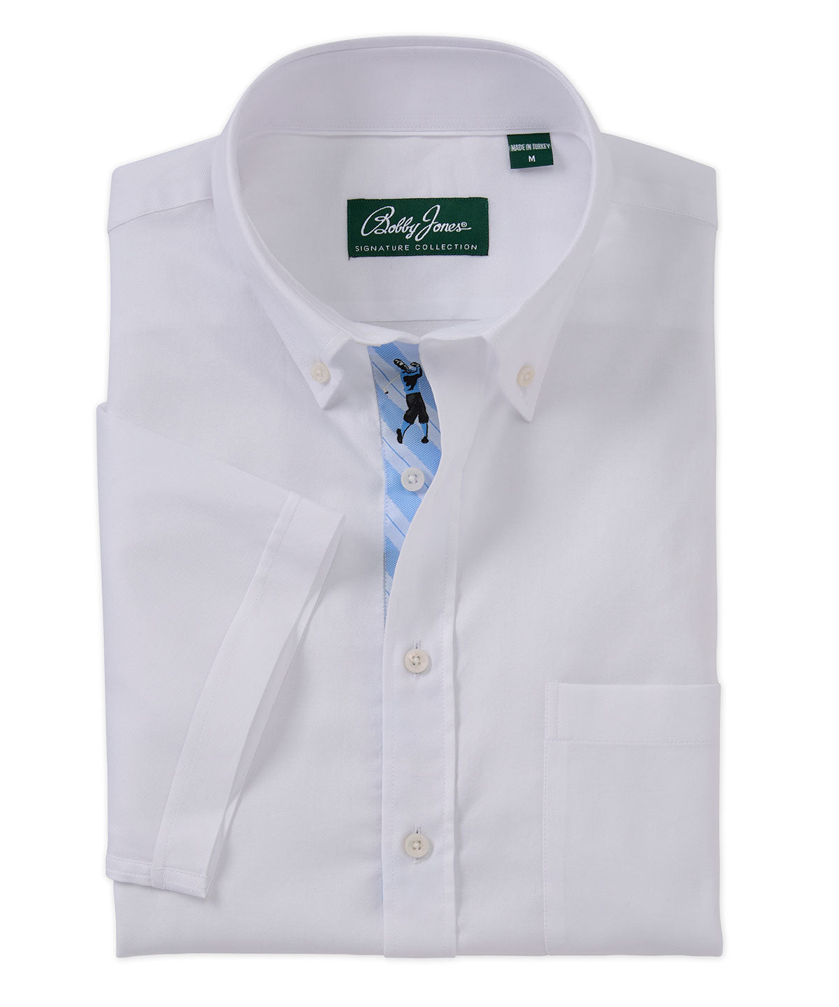 Signature 100% Cotton Oxford Button-Down Short Sleeve Shirt