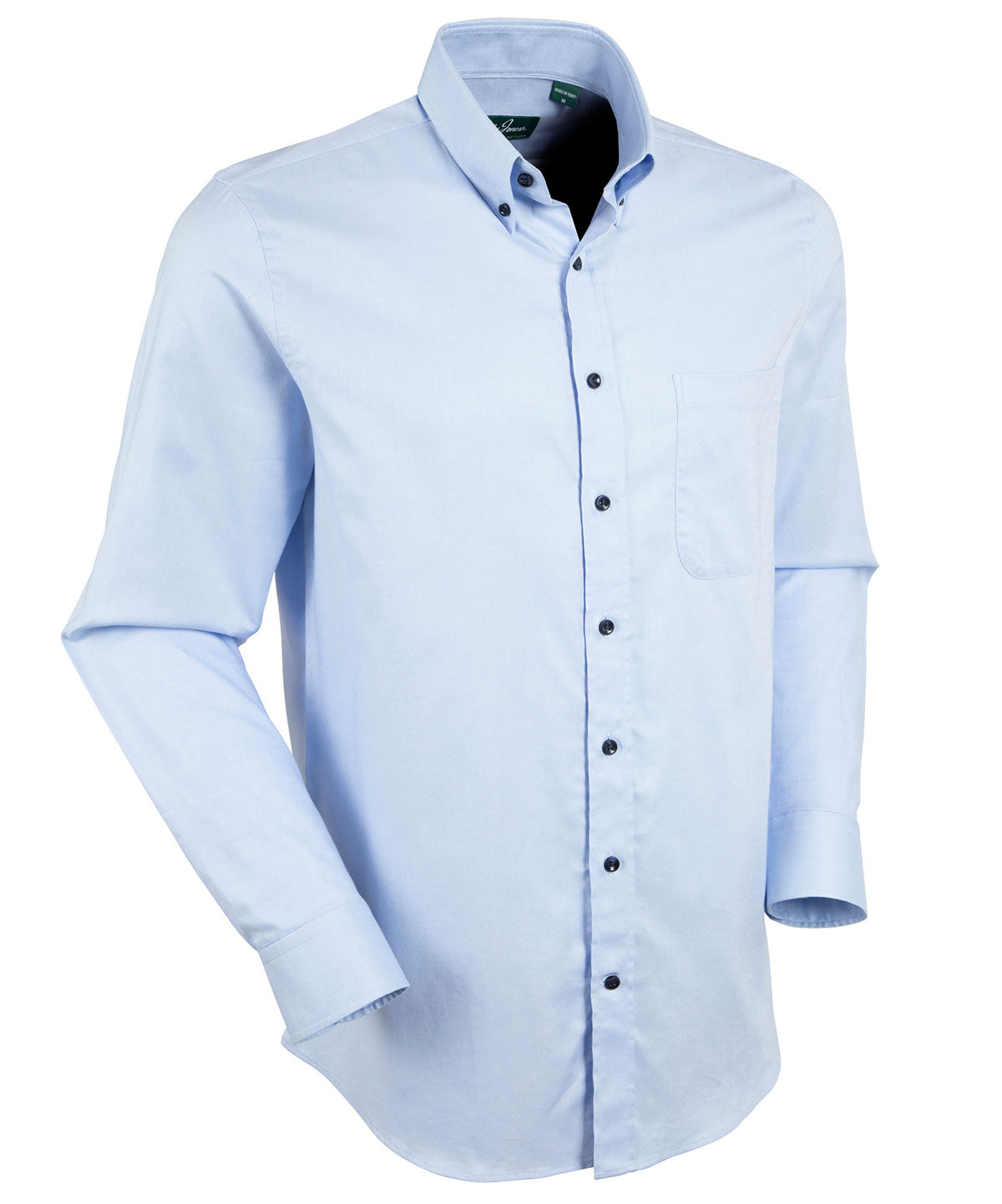 Signature Oxford Long Sleeve Sport Shirt with Contrast Buttons