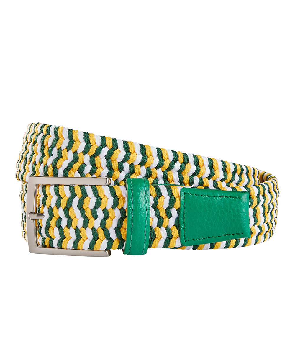 Chevron Braided Stretch Cloth Belt