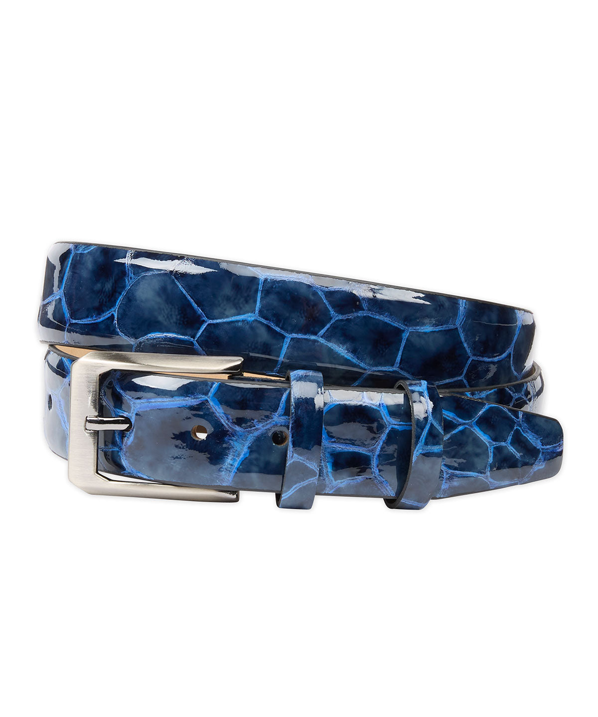 Mock Reptile Calf Skin Belt