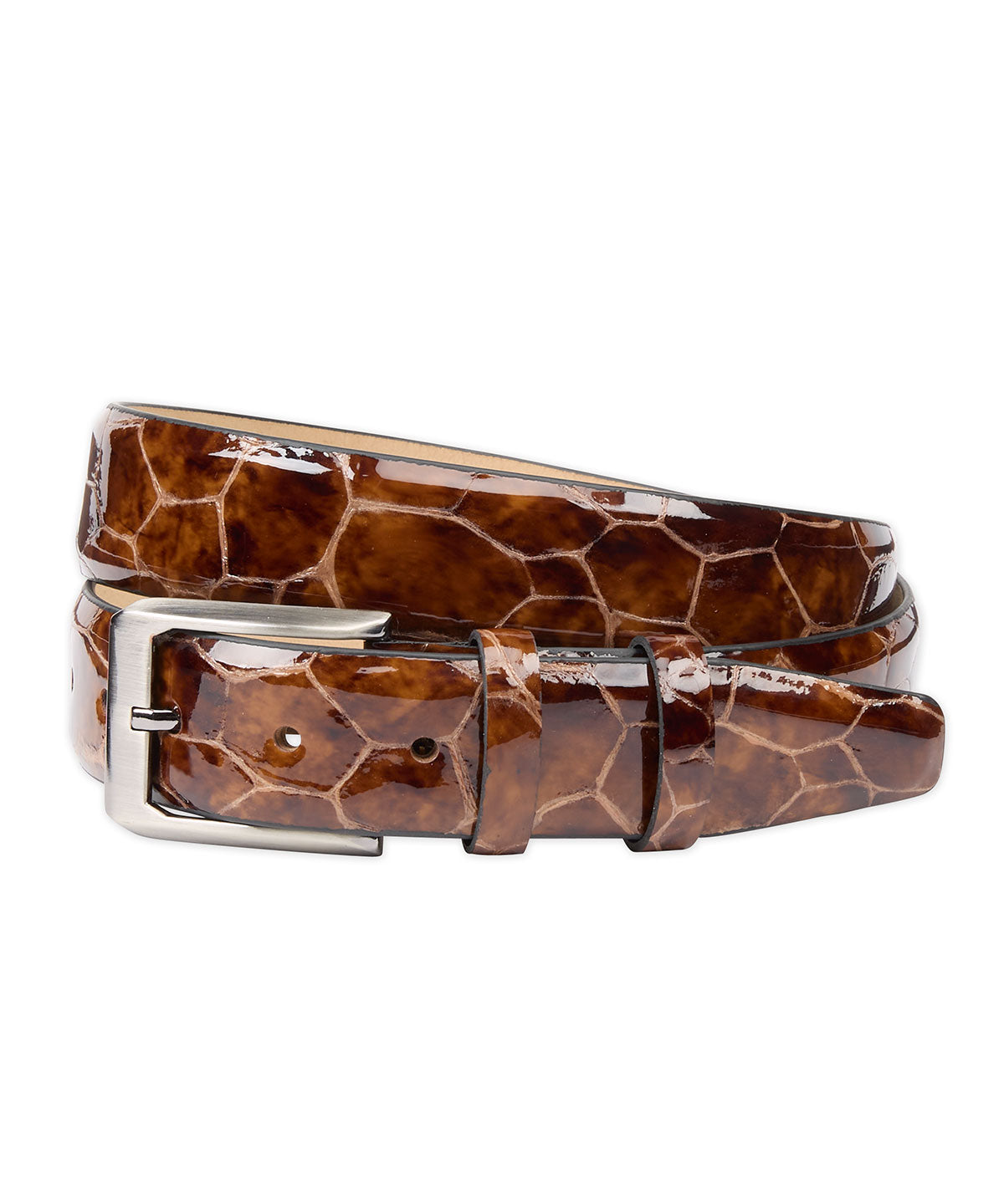 Mock Reptile Calf Skin Belt