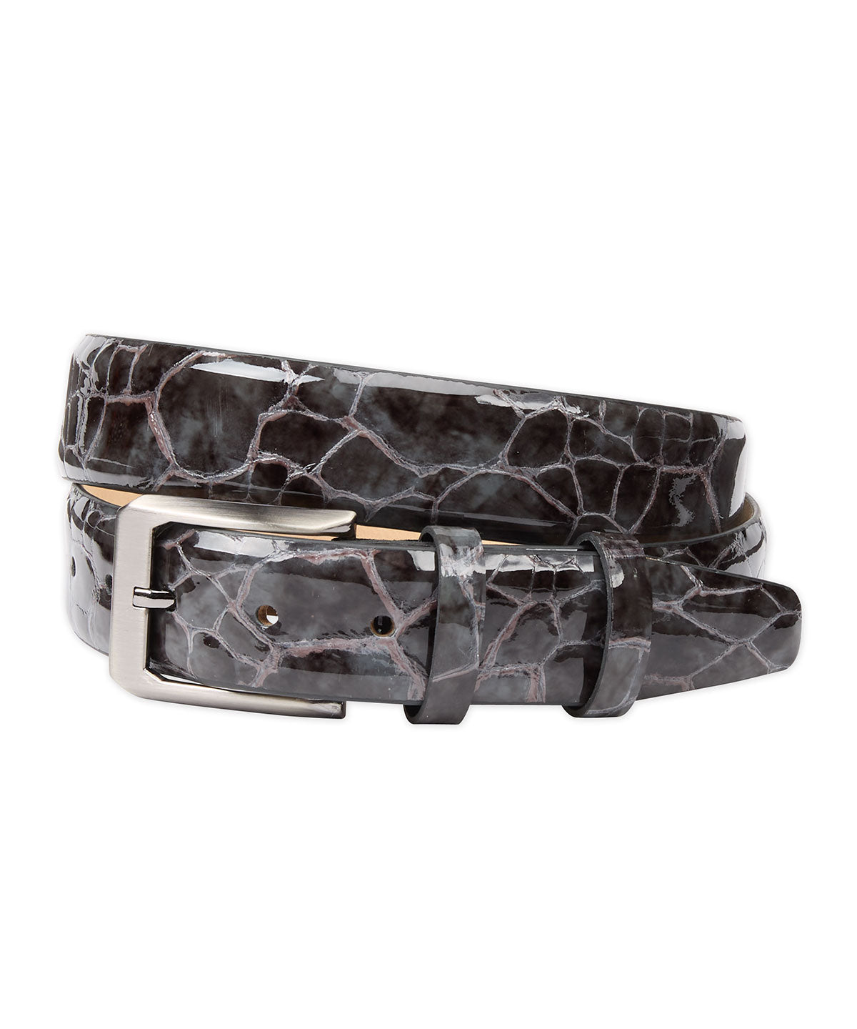 Mock Reptile Calf Skin Belt